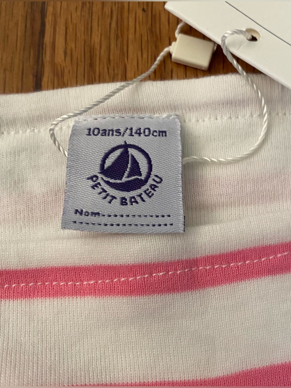 Petit Bateau Striped Short Sleeve Mon Amour Tee - Picture 8 of 8